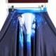 Womens Hot Digital Printing Corpse Bride Pleated Skirt Skt1162