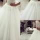 Vintage White/ivory Wedding dress Bridal Gown custom Plus size 6-8-10-12-14-16+
