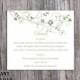 DIY Wedding Details Card Template Editable Word File Download Printable Details Card Olive Green Details Card Elegant Information Cards