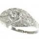 Summer Sale Original Art Deco Ring Diamond Platinum 1920s Old European Cut Diamonds Engagement Ring