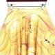 Hot Digital Printing Fresh Banana Skirt Pleated Skirts Supplier Skt1136