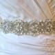 Bridal Crystal & Pearl Luxury Sash.  Vintage Style Rhinestone Embellished Wedding Belt. DUCHESS