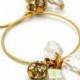 Gift For Women, Hoop Earrings,Beaded gold hoops ,Crystals Bride Earrings, Gold Hoops Earrings with Swarovski crystals