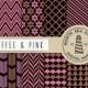 Coffee And Pink Digital Paper Pack 