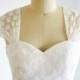 Vintage Cap Sleeves Polka Dots Lace Wedding Dress Short Tea Length Bridal Gown