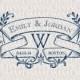 Ivy League Custom Wedding Monogram - Wedding Logo - Wedding Crest 