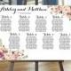 Wedding seating chart printable, Rustic guests list printable, Floral seating chart, Wedding seating plan, Wedding guest list, Custom sign