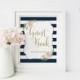 Printable wedding guest book sign, Wedding guest book sign, Navy striped guest book sign printable,  Instant download,The Shirley collection