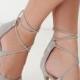 Leading Role Grey Suede Lace-Up Heels