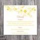 DIY Wedding Details Card Template Editable Word File Instant Download Printable Details Card Yellow Details Card Elegant Information Cards