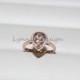 14K Rose Gold Ring 1.35ct Pear Shaped Light Pink Morganite Diamond Engagement Morganite Wedding Ring Morganite Ring Engagement Ring