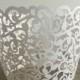 25/50/75/100 Wedding Cupcake Wrappers - Laser Cut -  Lace Cupcake Wrappers - Filigree Cupcake Wrappers Engagement White Cupcake Wrappers