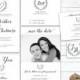 classic wedding invitation, wedding invite printable, elegant wedding set, black and white, calligraphy modern stylish monogram photograph