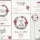 Printable Wedding Invitation, Wedding Invitation Printable, Wedding Invitation Set, Printable Wedding Invite, Floral Wedding Invitation