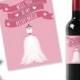 Pink bridesmaid wine labels - personalised bridesmaids wine labels, pink bridesmaid ideas for gifts and thank you presents, wedding decor