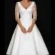 Tea Length Wedding Dresses With Sleeves, Tea Length Bridal Gowns Lace, Lace Gown