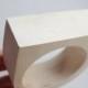 35 mm Wooden bangle unfinished round with two corners - natural eco friendly GE35