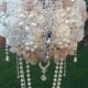 CASCADING JEWELED BOUQUET- Glamorous Custom Draping Brides Wedding Day Bouquet, Custom, Cascading Bouquet, Jeweled Bouquet