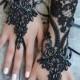 black wedding glove, Bridal Glove, black lace cuffs, lace gloves, Fingerless Gloves, bridal gloves  Free Ship, gloves, black gloves,