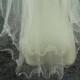2T bridal veil, simple bridal veil comb veil, wedding veils, bridal accessories, pearl veil, edge curling veil