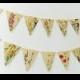 Summer Garland. Paper Bunting. Recycled Pennants. Eco-friendly banner. Upcycled Bunting - wedding decor - Summer Wedding Pennants