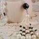 Flapper White Black Pearl Tassel Necklace - Downton Jewelry