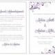 Wedding Program Template – Swirl and Flourish (Purple & Silver) - Instant Download - Editable MS Word File