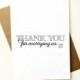 Officiant card. Thank you for marrying us card. Wedding Officiant card. Wedding Day Card. TK324