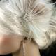 Wedding Hair  Fascinator, Wedding Headpiece, Wedding Hair Accessories, Gatsby Wedding, Great Gatsby Headpiece, Downton Abbey