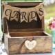 rustic wedding card box burlap banner farm wedding reception card box