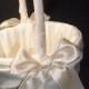 White or Ivory   Wedding Flower Girl Basket