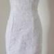 Sweetheart White Lace Short Wedding Reception Dress