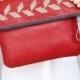 Read leather foldover crossbody bag. Red crossbody leather purse.