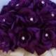 2 Bouquets-bridal Flower Girl/Toss-purple,lavender,rhinestone Wedding Flower