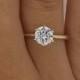 1.25 Ct Vs2/h Round Cut Diamond Engagement Ring 14k Yellow Gold Enhanced