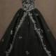 Black Gothic Wedding Dress with Short Jacket