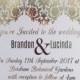 Gold Foil Wedding Invitation Set with RSVP Card - Sample / Damask Wedding Invitation / Printed Wedding Invitations / Engagement Invitations