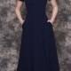 Maxi dark blue dress with pockets/ Long navy dress/ Navy blue dress for bridesmaids/ Navy bridesmaid dress/ Long formal dress/ Evening dress