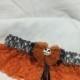 Custom Orange Nightmare Before Christmas Jack Skellington Keepsake and toss wedding garter
