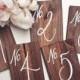 Wedding Table Numbers, Rustic Wooden Wedding Signs, "No. Style", The Paper Walrus