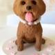 Custom Red Toy Poodle Cake Topper, Dog Wedding Cake Topper, Cute Cake Topper, Wedding dog cake topper, Red Mini Poodle Figurine
