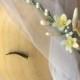 Wedding hair vine, Wax flower crown, Bridal wreath, Boho floral crown, Bridal flower hairpiece, Boho bridal headpiece, Hair garland