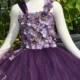 Special Occasion Dress, Tutu Dress, Flower Girl Dress, Infant Dress, Plum Lavender Dress, Purple Dress, Baby Dress, Plum Flower girl Dress