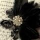 Wedding Hair Clip, Black  Fascinator,Black Feather Headband, Feather Hair Clip, Bridal Accessories, Wedding Accessories, Gifts for Her