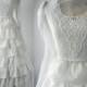 Vintage Wedding Gown, White Retro Bridal Dress, Linen Vintage Wedding Dress, Vintage Ruffled Wedding Dress, Victorian White Wedding Gown