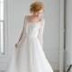 Rowan Wedding Dress; Handmade Bridal Dress, gorgeous gown with tiered layers of silk organza with lace sleeves