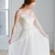Cecily Wedding Dress; Handmade Wedding Dress, beautiful chiffon skirt with cascading peplum and shiny silky camisole