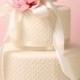 Three Tier Fondant Wedding Cake With Royal Icing Dots, Satin Ribbon And Sugar Peony. Cakebox Special Occasion Cakes