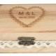 1 Piece Personalized Laser Engraved Rustic Bearer Retro Wood Ring Box
