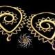 Brass Earrings - Brass Spiral Earrings - Gypsy Earrings - Tribal Earrings - Ethnic Earrings - Gemstone Earrings - Indian Earrings (EB52)